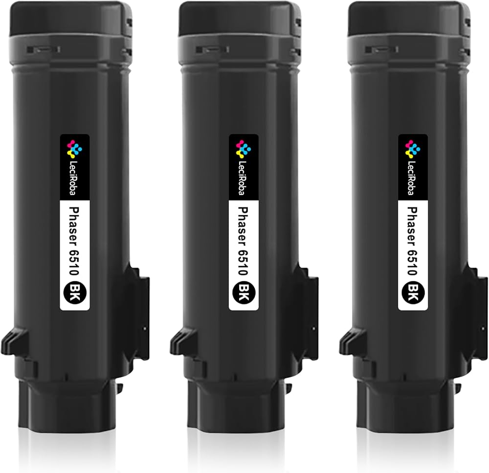 LeciRoba Toner for Xerox Phaser 6510 WorkCentre 6515 Black 3-Pack 106R03480