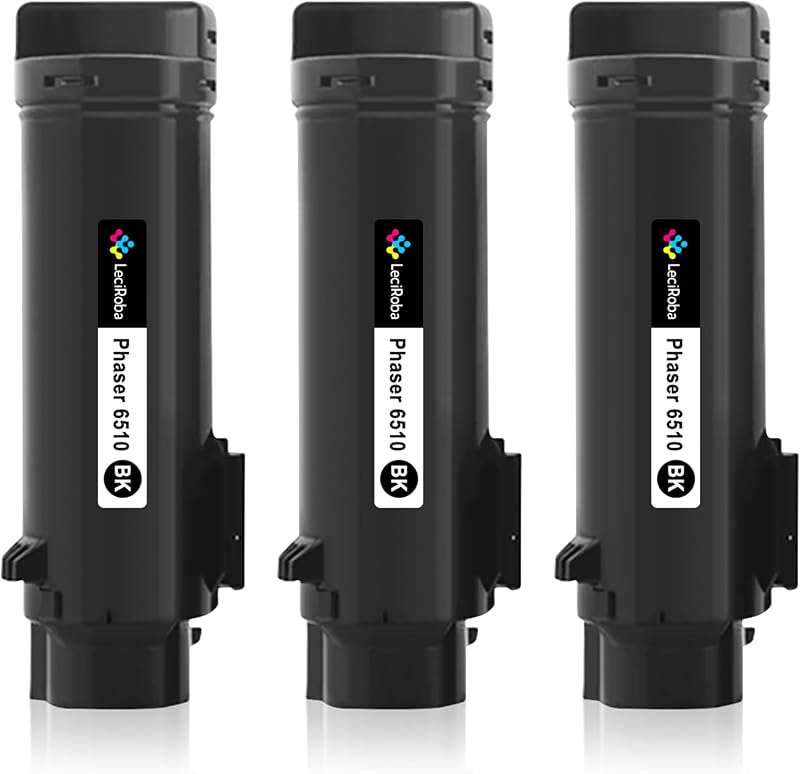 LeciRoba Toner for Xerox Phaser 6510 WorkCentre 6515 Black 3-Pack 106R03480