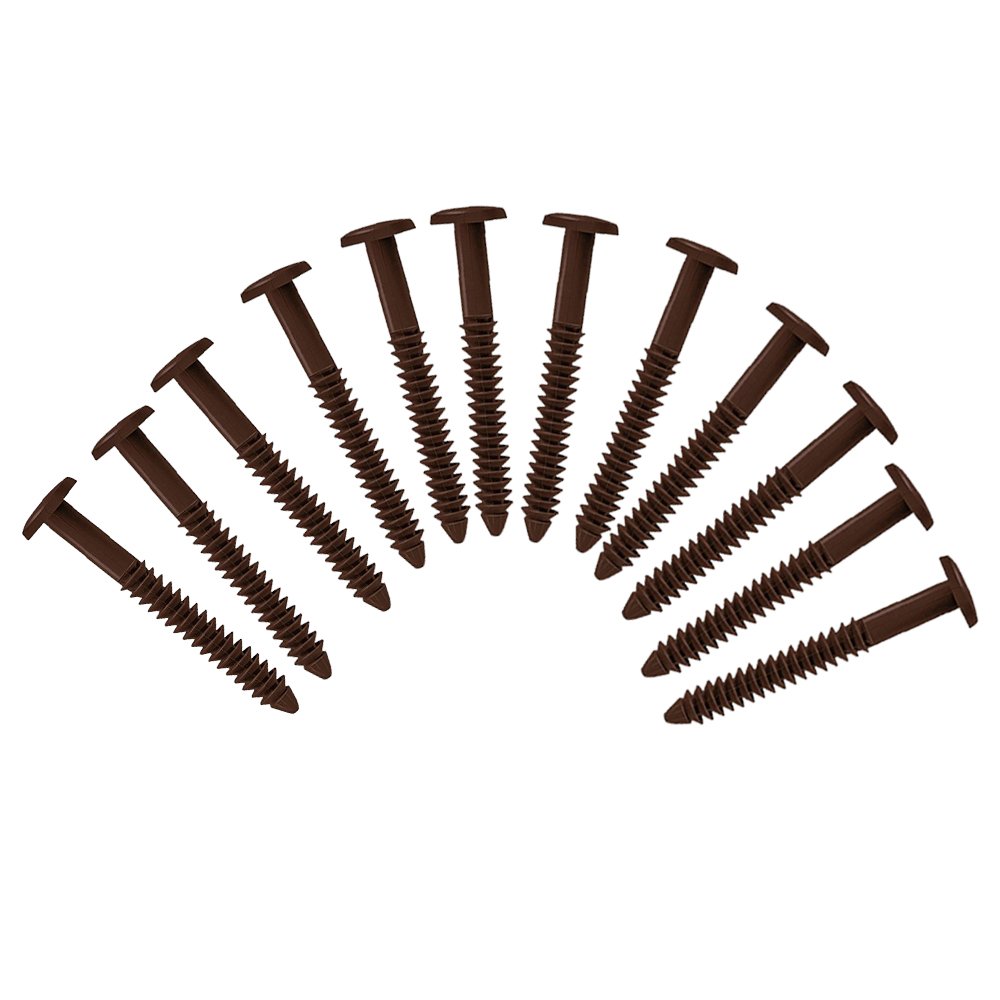 Exterior Solutions Vinyl Shutter Fastener Spike Loks for Installing Decorative Exterior Vinyl Shutters (Sienna Brown)