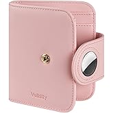 Vulkitty Womens Small Wallet for Air Tag RFID Blocking Vegan Leather Air Tag Wallet for Women