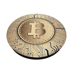Grip Bitcoin - Golden Blockchain High Tech Phone Grip