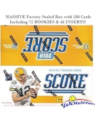 2018 Score NFL Football MASSIVE Factory Sealed Retail Box with 288 Cards Including (72) ROOKIES & (48) INSERTS! Look for RC&rsquo;s & Autographs of Baker Mayfield, Saquon Barkley, Sam Donald & More! WOWZZER