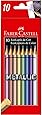 Lápis de Cor Sextavado, Faber-Castell, EcoLápis Metallic, 120410G, 10 Cores
