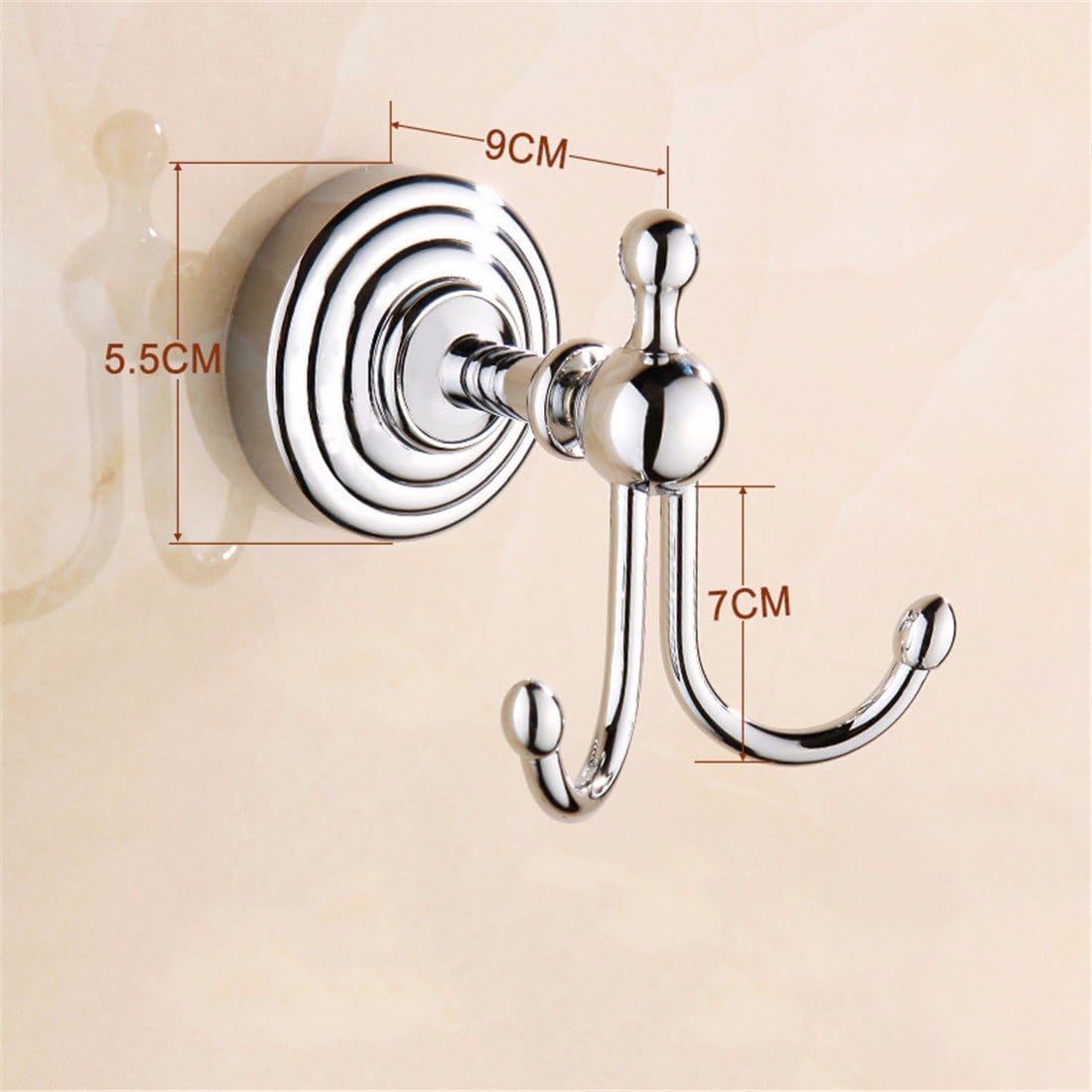 D&D-Bathroom Accessories Accesorios de Baño Set/montado en Pared/Cromo