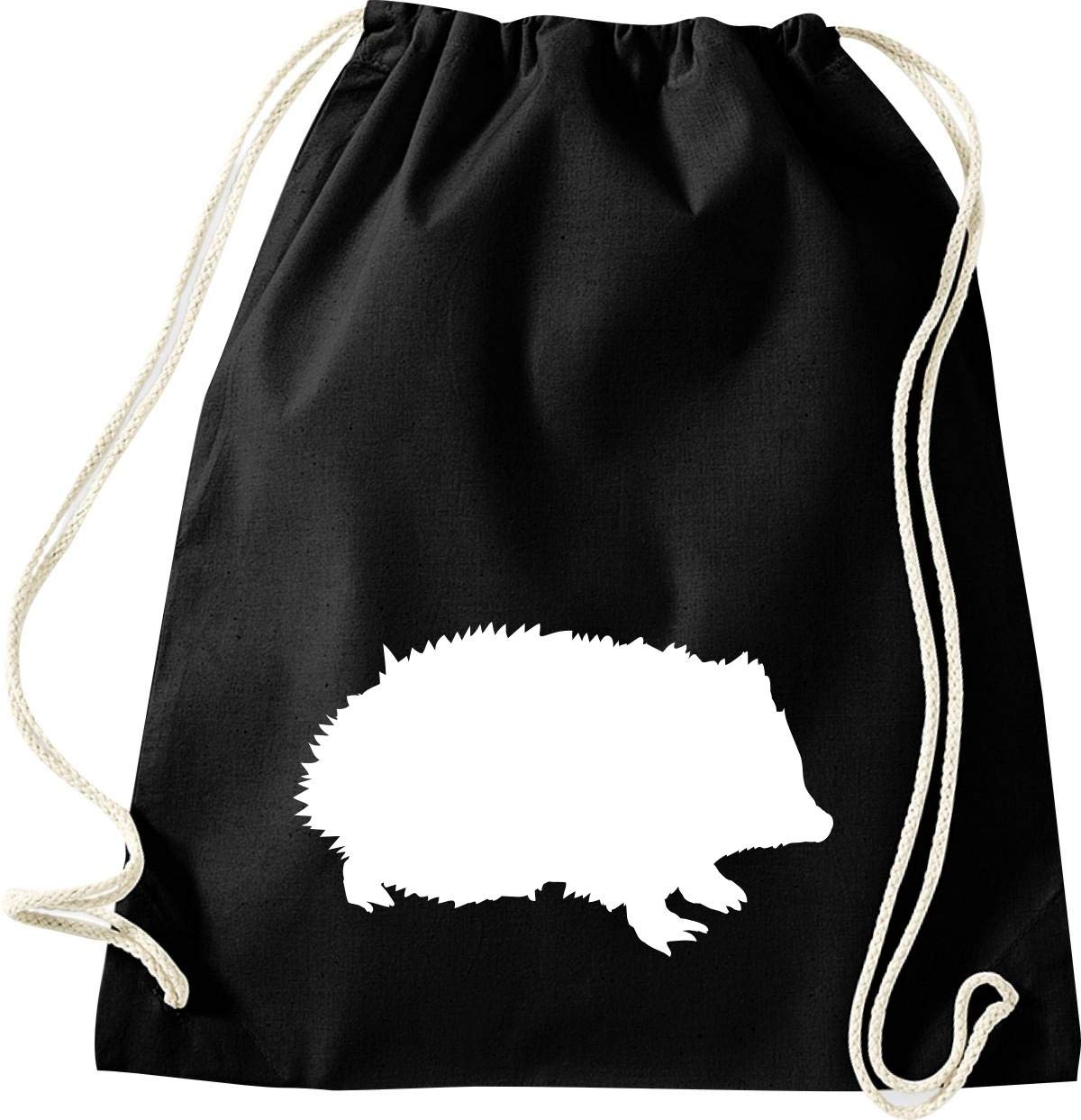 Shirtinstyle Gym Sack Gym Bag Sports Bag Zoo Animals Nature Animals Motifs Select - Hedgehog, 46 cm x 36 cm