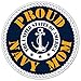 Proud Navy Mom - US Armed Forces Millitary Mom Bumper Sticker Decal 5x5 in