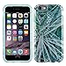 Speck Products CandyShell Inked Luxury Edition Case for iPhone 6/6S - Retail Packaging-  Silver Leaves/River Blue