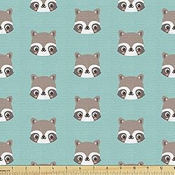 Lunarable Raccoon Fabric by The Yard, Woodland