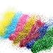 Korlon Glitter Powder Shakers, Extra Fine Glitter Set, Arts and Crafts Supplies Loose Cosmetic Glitter, Great for Slime, Scrapbooking, Face, Body, Nail Arts, Holiday Craft, Assorted Colors (Set of 6)