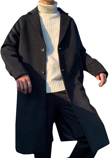 Amazon Beibang バイバン コート メンズ チェスターコート 無地 ロングコート ビジネス 大きいサイズ ラシャコート シンプル 保温 ジャケット メルトン 膝下 通勤 アウター おしゃれ 防寒 秋 冬 黒 ベージュ コート ジャケット 通販