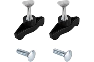 ZLKSKER Lawn Mower Handle Knobs Nut Bolt (4 Bolts & 2 Handles), Universal Wing Handle Knob, T-Handle Bolt for Snow Blower