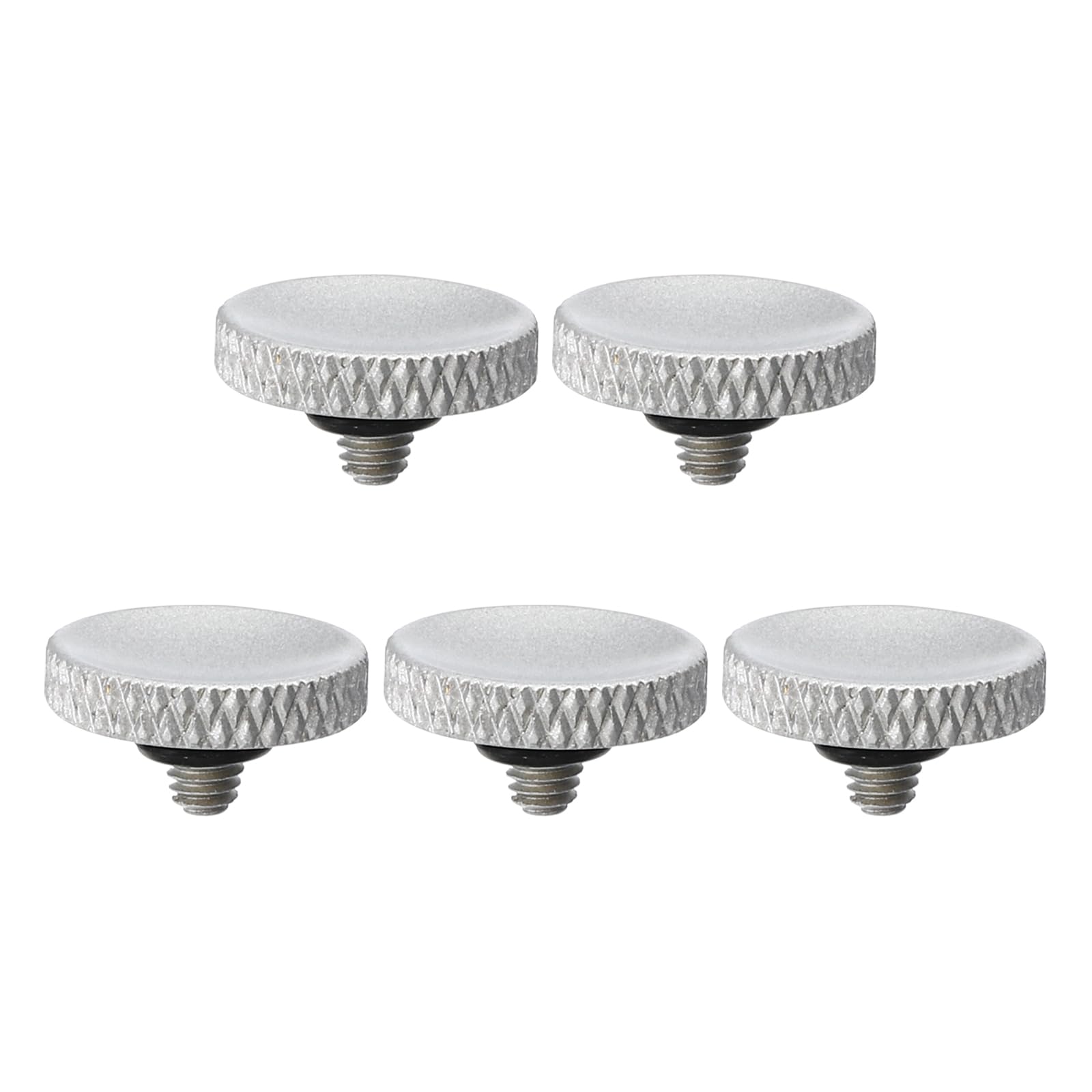 PATIKIL Camera Shutter Button, 5 Pack Soft Shutter Release Button Pure Copper Camera Button Knurled Suitable for Nikon for Fujifilm for Leica DSLR/SLR Camera, Silver