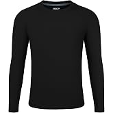 Boys Compression Thermal Shirt Youth Fleece Lined Long Sleeve Undershirts | Warm, 4-Way Stretch Boys Thermal Shirts for Football, Baseball, Soccer, Basketball, Youth Compression Shirt Winter Base Layer