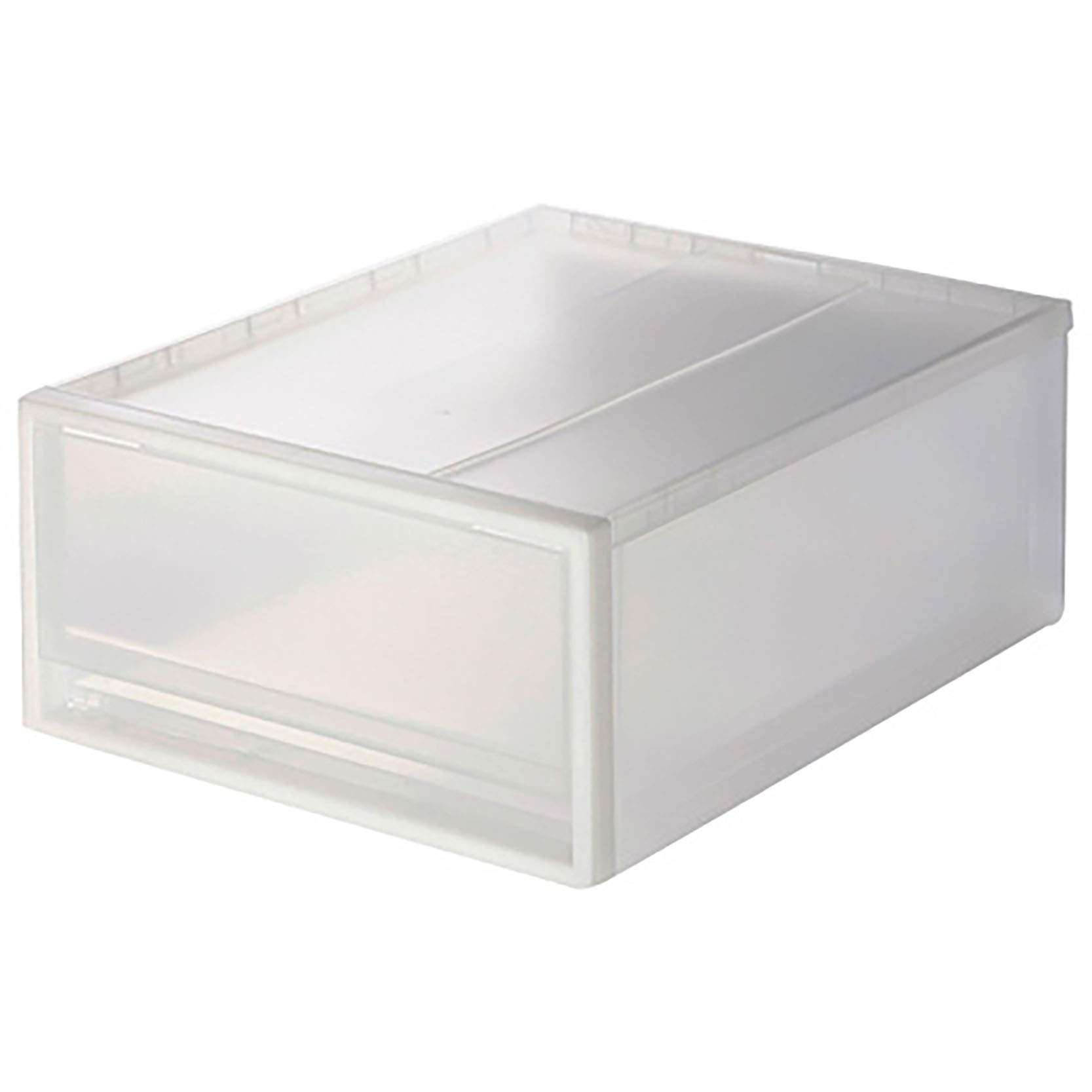 Muji Polypropylene Storage Box, Small, 34 cm Width x 44.5 cm Depth x 18 cm Height, White โ image 1
