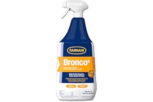 Farnam Broncoe Fly Spray Plus Citronella for Horses, Dogs & Premises - Kills Flies, Ticks, Fleas, Lice & Mosquitoes - Water-Based, Non-Oily Multi-Purpose Insecticide - 32 oz