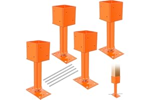 NOLIVEN 4 Pack Screw Jack Post, 4" x 4" Adjustable Shore Jack, Adjustable House Floor Jacks for Leveling, 24000 lbs Max Load Capacity