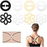 8PCS Bra Strap Clip, Adjustable Bra Clips, Anti-Slip Racerback Converter Clips, Plastic Bra Strap Holders for Women, Multi-color Adjustable Straps for Dresses Tops Sports