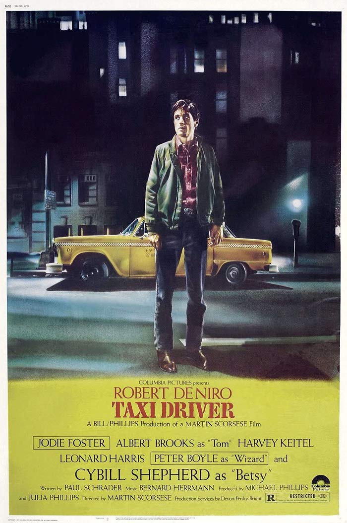 Taxi Driver Movie Poster US Version, Size 24x36