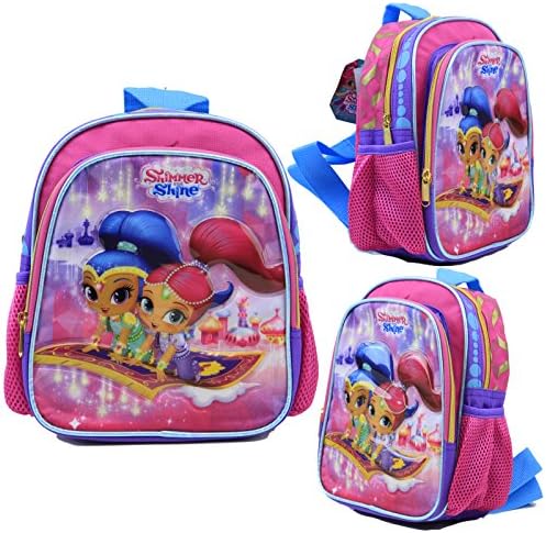 Disney Shimmer And Shine Kids 10" Mini School Backpack Canvas Book Bag NEW USA Seller