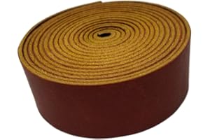 TOFL Genuine Top-Grain Leather Strap | 72 Inches Long | 1 Inch Wide | 1/16 Inch Thick (4-5 oz) | 1 Leather Strip for DIY Arts & Craft Projects, Clothing, Jewelry, Wrapping | Burgundy