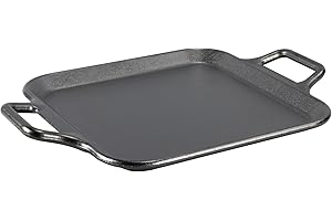 Lodge BOLD 12 Inch Seasoned Cast Iron Square Griddle with Loop Handles, Design-Forward Cookware