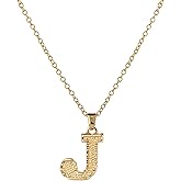 SAELACY Initial Necklace for Women Men 14K Gold Plated 26 Letters Name Pendant Necklace