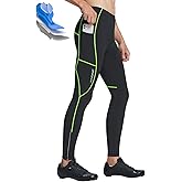 baleaf Men's Thermal Cycling Pants, 4D Padded Winter Bike Tights Fleece Lined Bicyble Riding Leggings