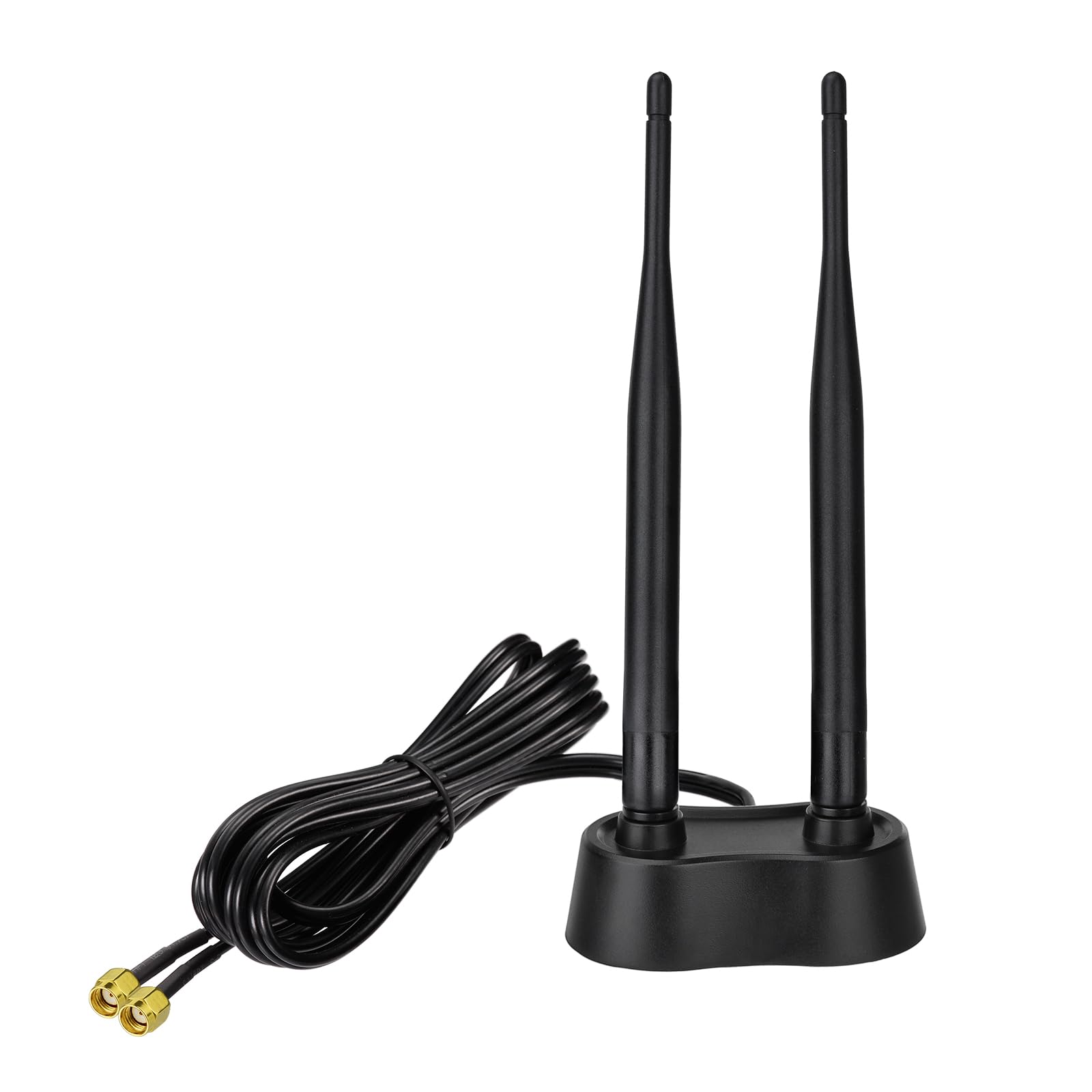 Photo 1 of Eightwood 9dBi Dual Band WiFi Antenna 2.4GHz 5GHz RP-SMA WiFi Antenna with Magnetic Base and 6.5ft Extension Cable for PC Desktop Computer PCIe WiFi Bluetooth Wireless Network Card, WiFi Router