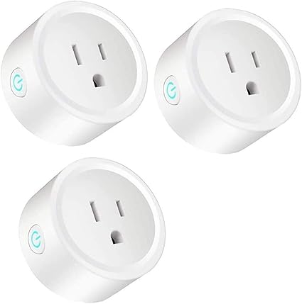 Actualizar Smart Plug 16A WiFi Socket Plug Works con Alexa Google Home Remote and Voice Control Outlets inalmbrico con funcin Temporizador no se requiere HUB 3 PACK Size US