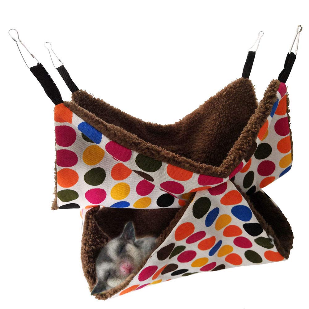 Oncpcare Pet Cage Hammock, Bunkbed Sugar Glider Hammock, Guinea Pig Cage Accessories Bedding Cozy Small Animals Bed for Chinchilla Parrot Sugar Glider Ferrets Squirrel Hamster Rat Playing Sleeping