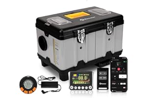 Sunster TB10PRO 8KW 12V 24V 110V TOOLBOX Portable Diesel Air Heater, Parking Bunk Heater with App Control, CO Alarm, Wireless Temperature Sensing Switch for Car RV truck Motor-Homes camper tent