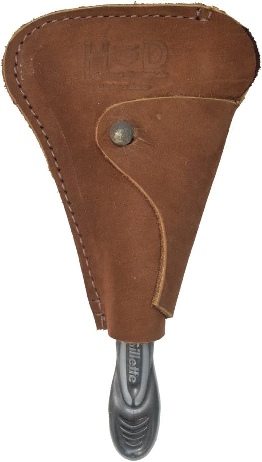 Hide & Drink, Rustic Leather Razor Cover, Protective Case, Barber Essentials, Handmade Includes 101 Year Warranty :: Swayze Suede