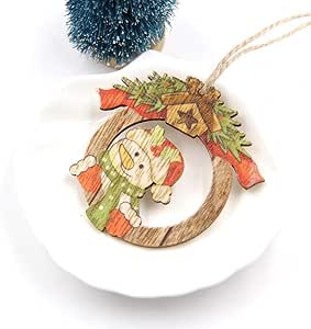 Fslt 10 Piezas Creativas de Madera Colgantes de Madera Adornos Adornos