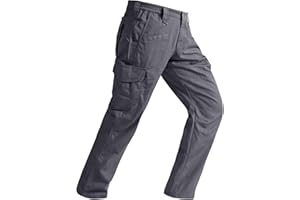 SPOSULEI Mens Ripstop Cargo Work Tactical Pants Outdoor Water Resistant Hiking Construction Pants with 9 Pockets