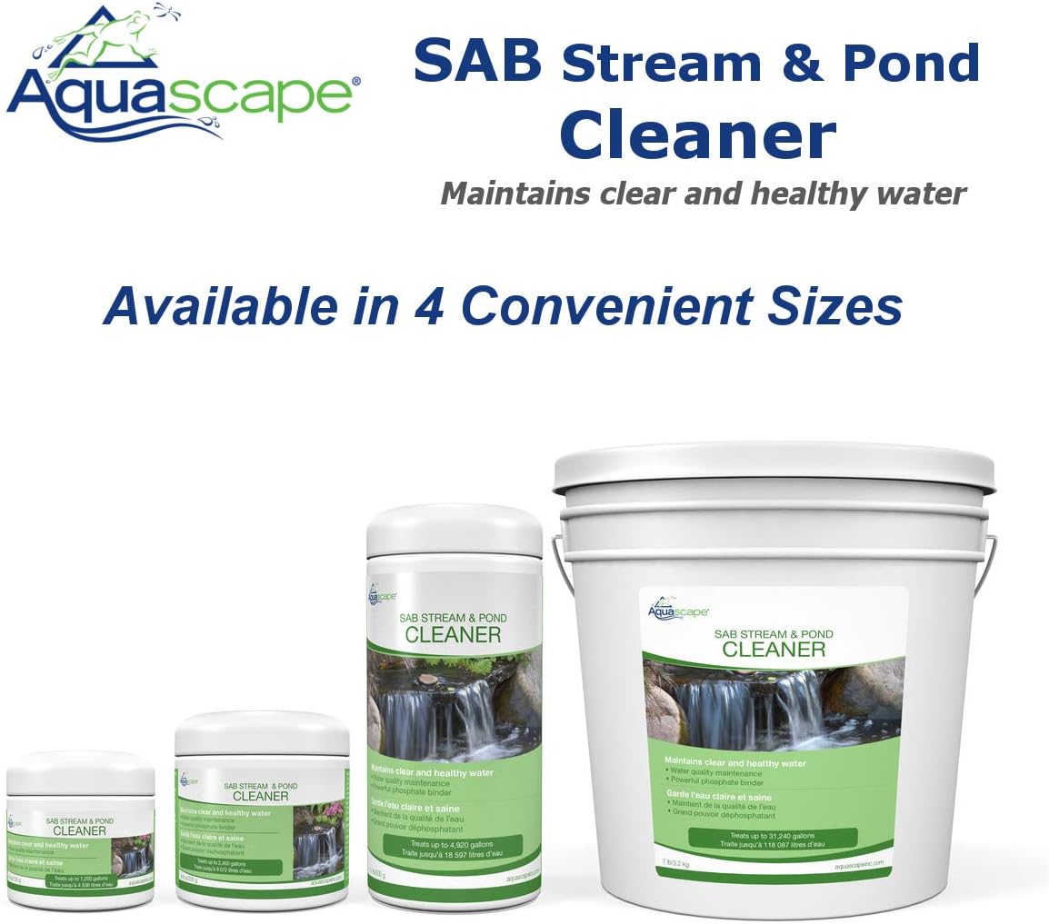 Aquascape 98896 SAB Stream & Pond Cleaner Pond Water Treatment, 7-Pound, White : Pond Water Treatments : Garden & Outdoor