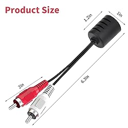 Audio Balun, 2-Pack Stereo RCA to Stereo RCA Audio