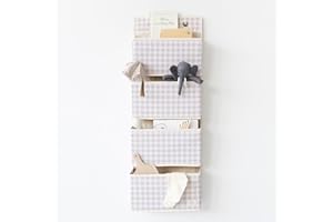 3 Sprouts Over the Door Organizer -Hanging Baby Organizers & Storage with 4 Large Pockets & 2 Hooks for Baby Clothes, Toy, St