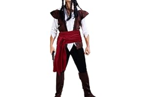 Gamusi Pirate Sash Belt Medieval Renaissance Large Sash Halloween Costume Waist Sash Jack Belt Captain Props