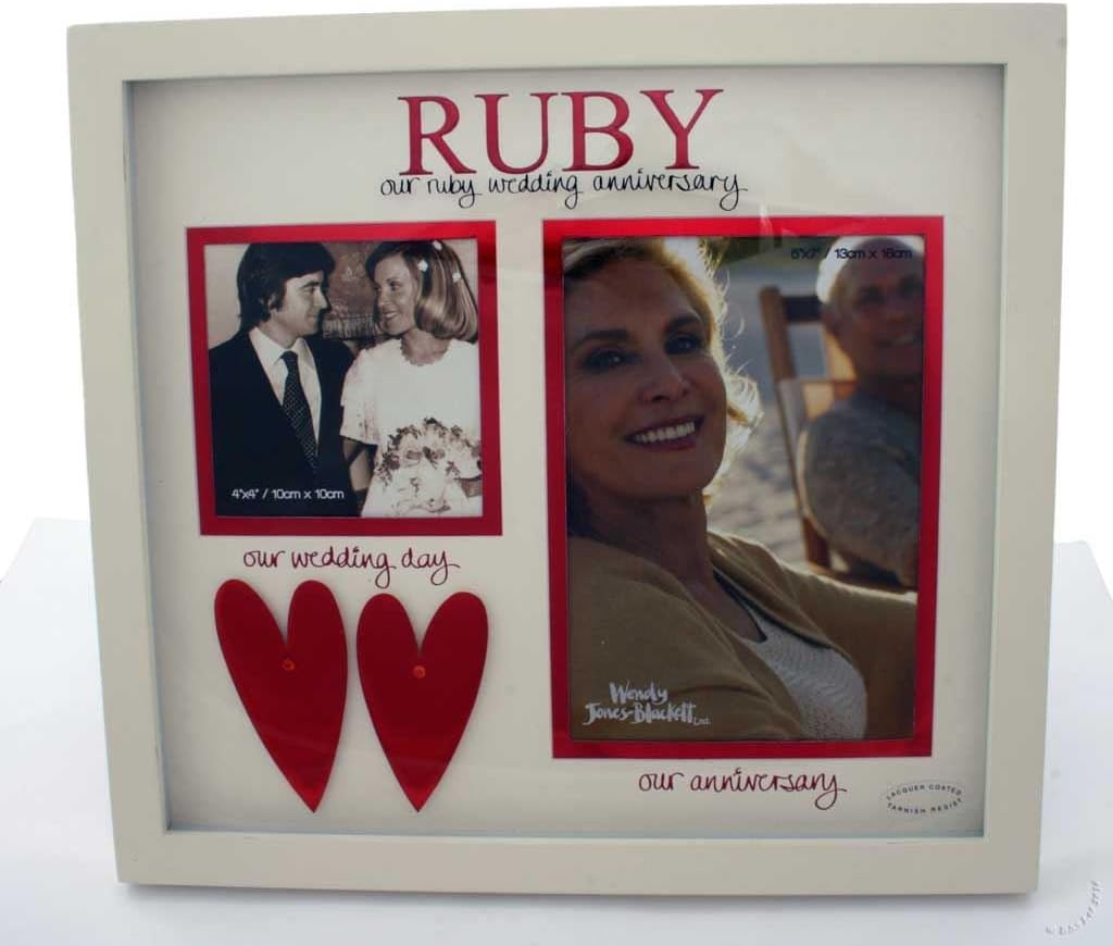 Ruby Wedding 40th Anniversary Gift Photo Frame - Wedding and Anniversary