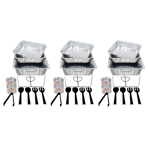 Party Cookware Party Essentials 33-Piece Complete Party Serving Kit with Chafing Racks ...