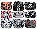 Neck Gaiter Skull MaskHeadband Bandanas Reusable Face MaskCover Fishing Motorcycle Halloween Headband2pcs (Camouflage Red)