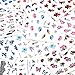 1000+Patterns (50 Sheets) Nail Art Accessories Stickers Flowers,AKWOX Colorful Nail Art Water Transfer Decals with Butterflies Kisses Feather for Women Grils Teens Manicure DIY