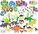 84 Pieces Dinosaur party favor pack perfect for party favors, carnival prizes, office prize boxes, classroom rewards and much more.