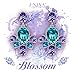 Gifts for Her Dangle Earrings J.NINA Blossom Flower Jewelry with Swarovski Crystals, Water Drop Earring for Wife Girlfriend Niece Daughter Sister on Birthday Anniversary Christmas Mothers Day