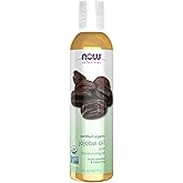 NOW Solutions, Organic Jojoba, Moisturizing Multi-Purpose Oil for Face, Hair and Body, 8-Ounce