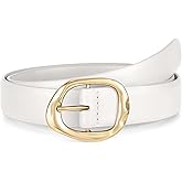 WHIPPY Leather Belt for Women Casual Waist Belt with Gold Buckle Fashion Ladies Belt for Jeans Pants Dress