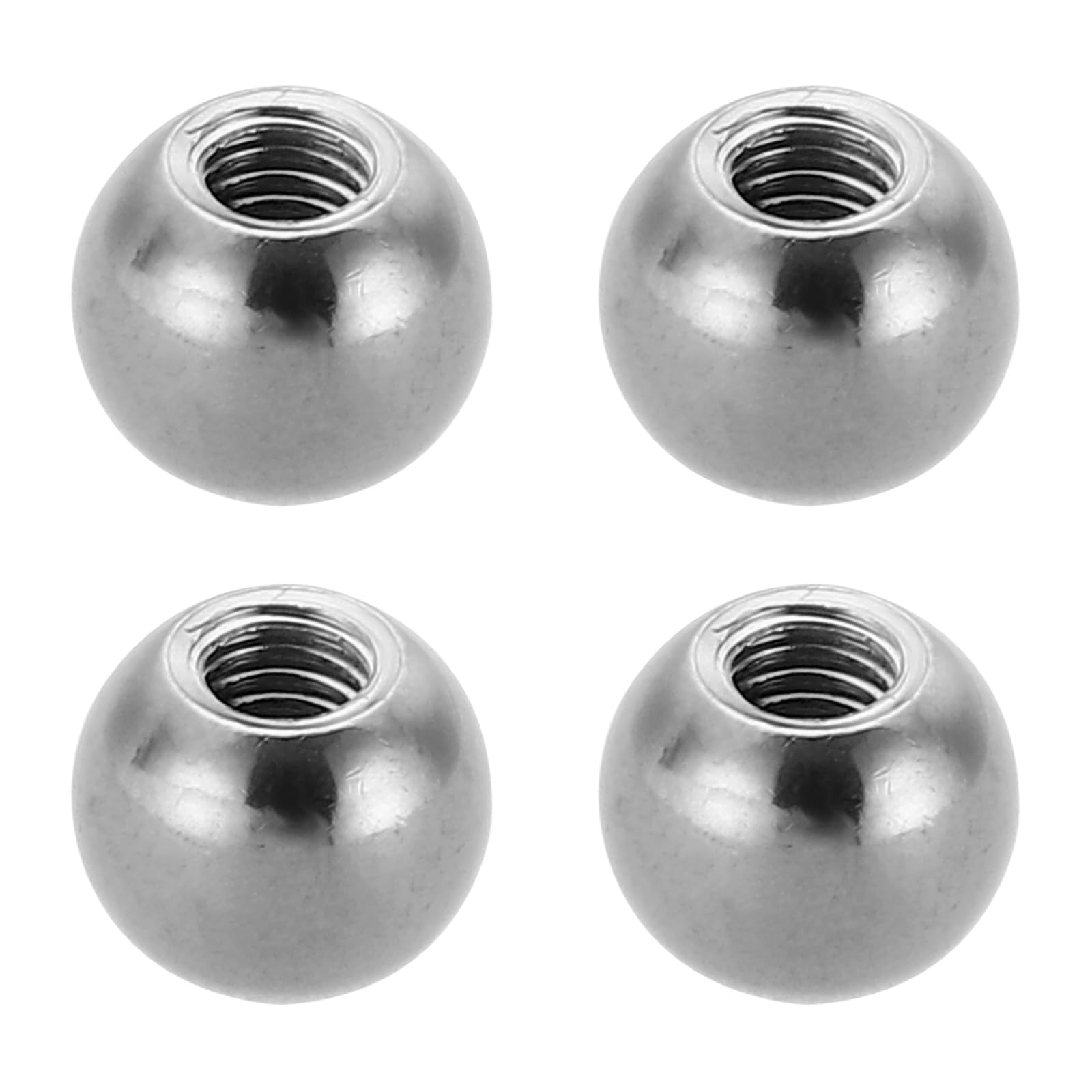 PATIKIL M4x9mm Ball Nuts Knob, 4 Pcs Female Thread 304 Stainless Steel Round Blind Hole Screw Cap Cover for Lighting Machinery DIY Decoration, Silver