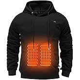 GOSEAGOTOFUN Heated Hoodie for Men Women Heated Hood Sweatshirt Unisex USB Electric Heating Jacket Winter Clothes No Battery