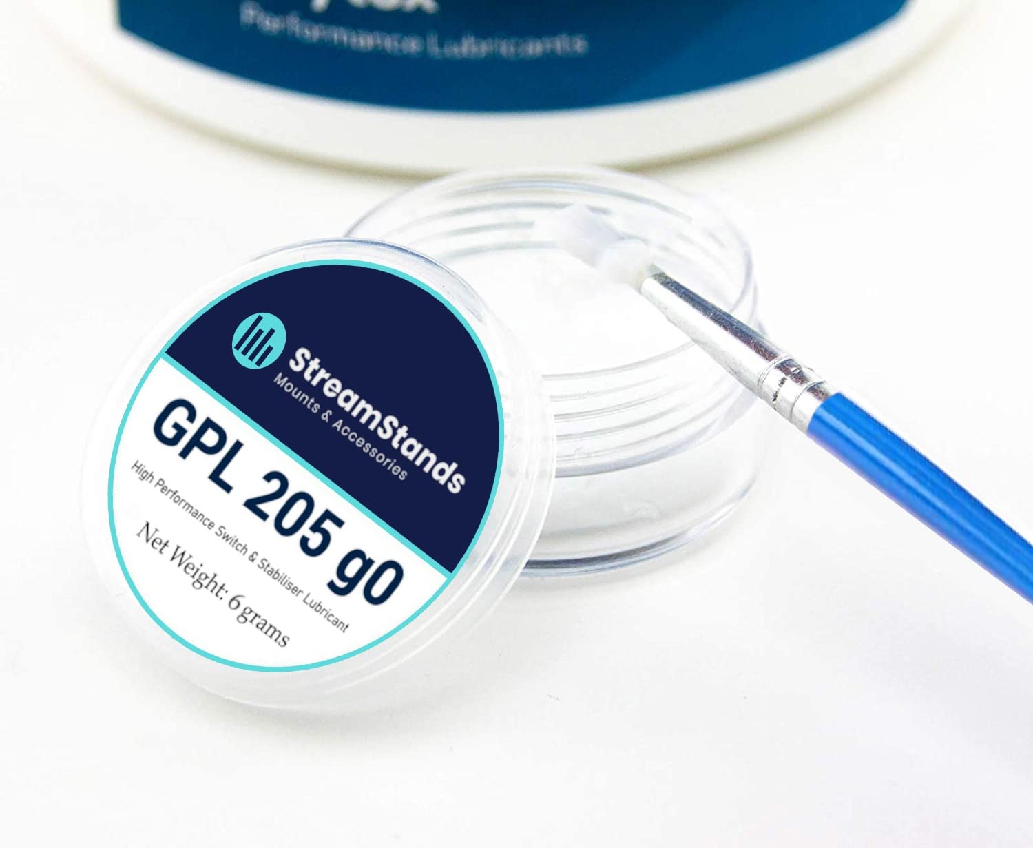Krytox 205g0 Keyboard Lube (6g) - Mechanical Keyboard Switch Lube. PFPE/PTFE Grease. Lubricant Kit Includes Krytox GPL 205g0 Grease (6g) & Applicator Brush