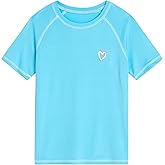 Pink Platinum Girls Rash Guard - UPF50+ Sun Protection Quick Dry Short Sleeve Swim Shirt Rash Guard for Girls and Toddlers